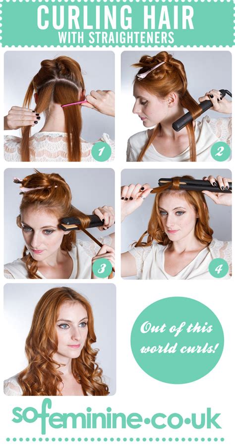 Repeat these steps for the bottom layer of your hair. Make sure you keep a firm grip on the clamp as you run the curling iron down to the ends of your hair. 4. Straighten the top layers of your hair. Once you have finished straightening the bottom layer, you should take the top layer of your hair out of the clip.